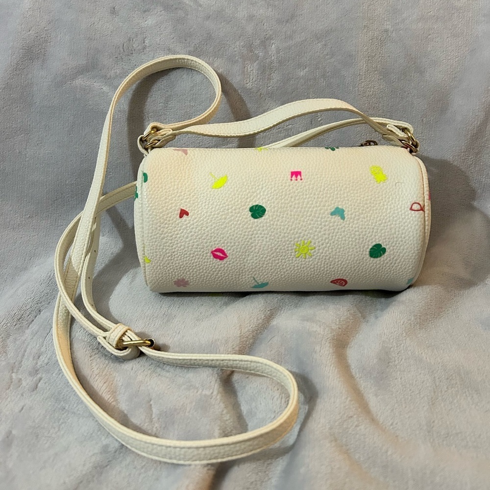 ICING White Crossbody Bag with Colorful Accents